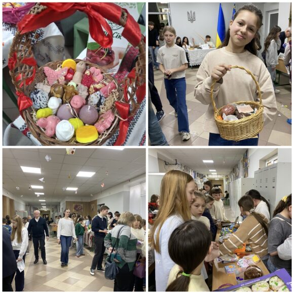 Напередодні Великодня ми у гімназії трохи поярмаркували і зібрали кошти для допомоги на лікування Марка Гладиша.
